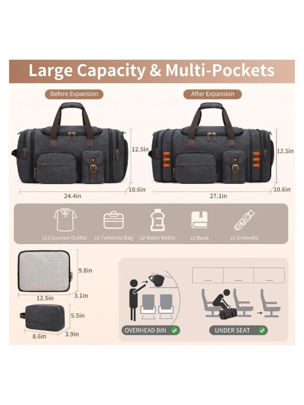 N/A mens duffle